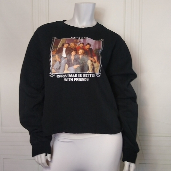 Friends Christmas Sweatshirt SZ XL Ripple Junction 90's Retro Style Crew Neck - Picture 8 of 8